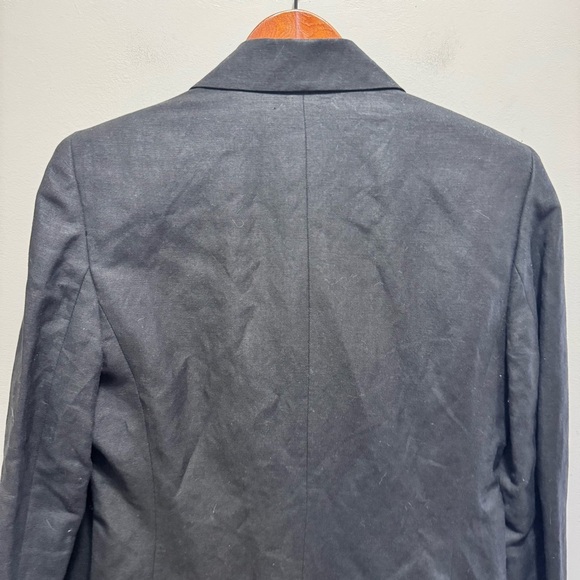 Eddie Bauer AKA Black Linen Blend Blazer Jacket Size 6 - Picture 7 of 12